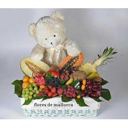 Fruit basket and teddy
