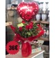 12 Red Roses with balloon